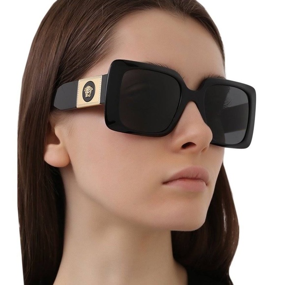 Versace Accessories New Versace Womens Square Frame Sunglasses